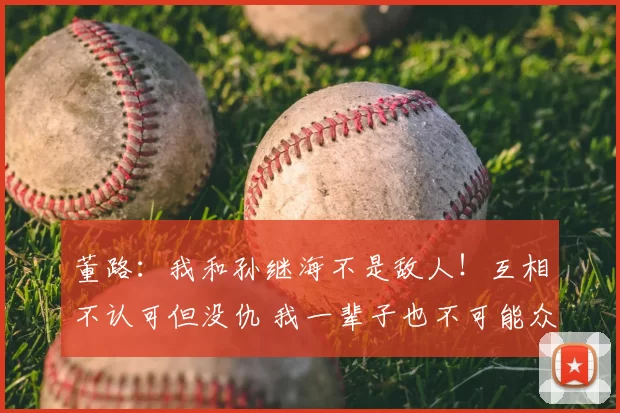 董路:我和孙继海不是敌人!互相不认可但没仇 我一辈子也不可能众筹