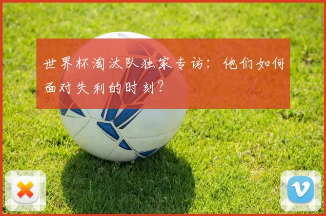 世界杯淘汰队独家专访:他们如何面对失利的时刻?